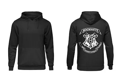 Buy Hogwarts School Crest Hoodie Custom Made Black Adults Harry Potter • 22.95£