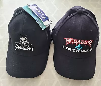 Buy MEGADETH 2 X BASEBALL CAPS  A TOUT LE MONDE - FITS ALL  NEW TOUR MERCH Embroider • 9.99£