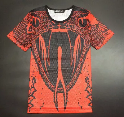 Buy Red And Black Snake Mesh T-Shirt 3D Printed Animal Nature Wild Jungle • 11.99£
