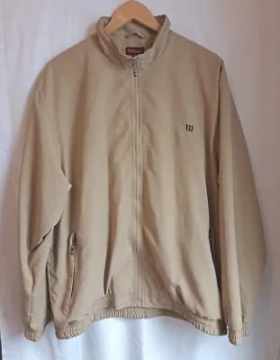 Buy Wilson Mens Light Brown Golf Jacket Full Zip Size 2XL • 16.95£