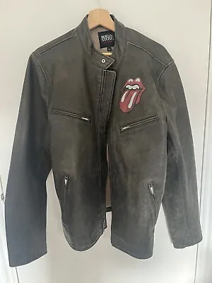 Buy BNWT Rolling Stones Leather Jacket, Rare, Size L RRP $599. Lucky Brand • 150£