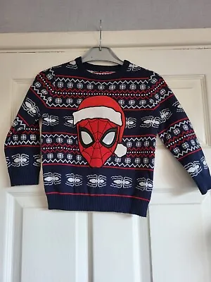 Buy Boys Christmas Jumper * Age 3-4 * Spiderman Design • 7£