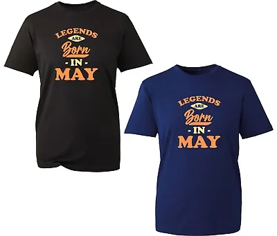 Buy Legends Are Born In May T-Shirt Funny May Birthday Month Novelty Slogan Tee Top • 11.99£