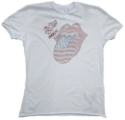 Buy Amplified Official Vintage Rolling Stones Rhinestone USA Click Vip T-SHIRT S XXL • 41.17£