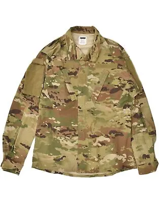 Buy VINTAGE Mens Military Jacket UK 40 Large Khaki Camouflage MG08 • 25.40£