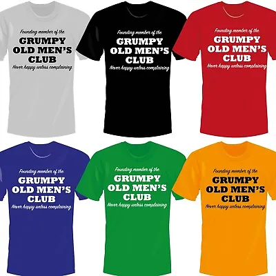 Buy Founding Member Of The Grumpy Old Men's Club T-Shirt Funny Dress Outfit Tee Top • 6.99£