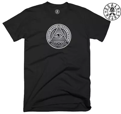 Buy Annuit Coeptis T Shirt Music Clothing Rock Metal All Seeing Eye Illuminati Top • 10.11£