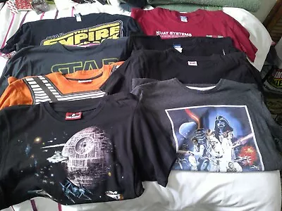 Buy 8 Star Wars T-shirts Medium. Darth Vader, Slave 1, Luke Skywalker, Empire, Etc • 39.99£