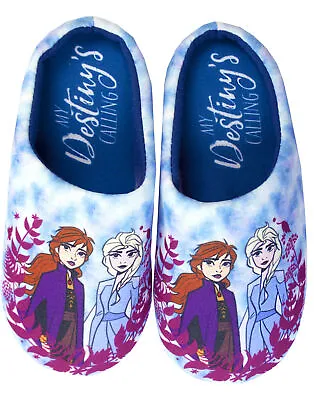 Buy Disney Frozen Slippers 2 Destiny Girl's Kid's Blue Slip-on Mules • 10.99£