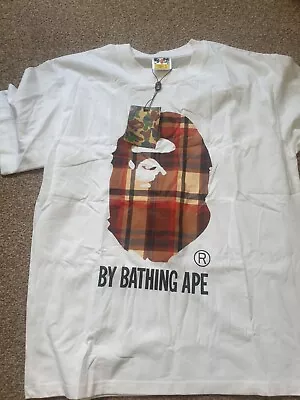 Buy Bape Tshirt Check By Bathing Ape Unworn • 130£