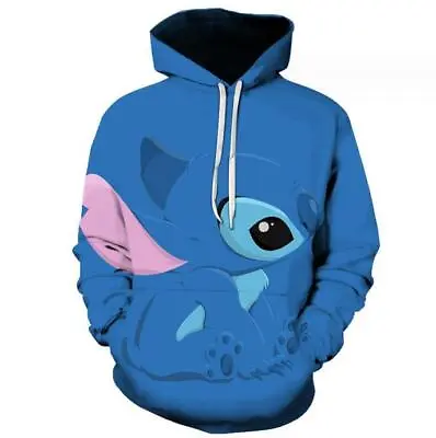 Buy 3d Stitch Print With Hooded Pocket Pullover Hoodie Spring And Autumn Men Hoodies • 20.99£