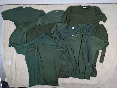 Buy Army Green T Shirts Job Lot X13 NATO Italy Short Sleeve Wholesale Bulk • 13£