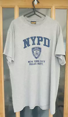 Buy Large Mens Official Grey NYPD New York City Police Dept T-Shirt • 8.99£