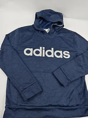 Buy  Adidas Hoodie Boys Size Large (14-16) Blue Pullover Big Spell Out • 12.06£