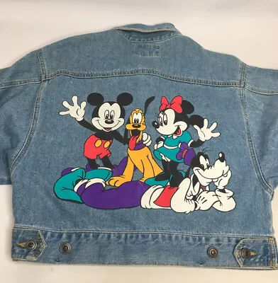 Buy Mickey By Jerry Leigh Denim Minnie Goofy Pluto Vintage The Walt Disney Co Medium • 67.24£