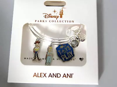 Buy Disney Alex & Ani Toy Story Double Bangle Bracelet Woody Bo Peep Silver Tone • 42.58£