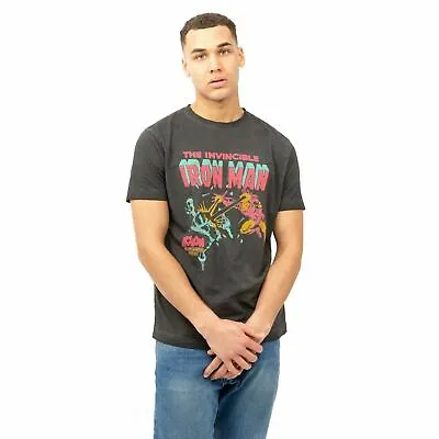 Buy Official Marvel Mens  Iron Man Blast T-Shirt Vintage Black S - XXL • 13.99£