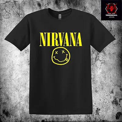 Buy Nirvana / Smiley Face Logo Heavy Metal Band Heavy Cotton Unisex T-SHIRT S-3XL 🤘 • 23.81£