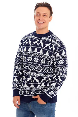 Buy New Unisex Christmas Jumper Novelty Fairisle Retro Men Women Santa Xmas Sweater • 9.95£