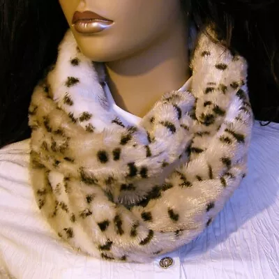 Buy Ladies Winter Scarf - Warm Soft Thick Faux Fur Double Loops Snood Neck Warp • 8.99£
