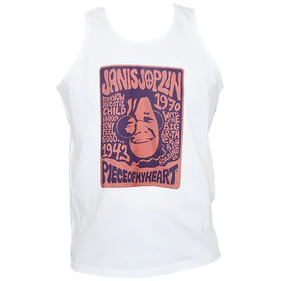 Buy Janis Joplin Piece Of My Heart Rock Blues T Shirt Vest Sleeveless Unisex • 13.60£