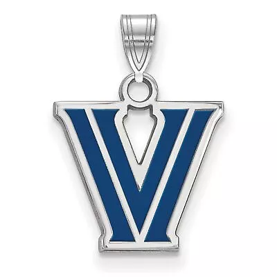 Buy Villanova University Wildcats Blue School Letter Logo Pendant In Sterling Silver • 56.69£