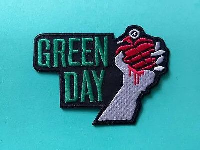 Buy Rock Music Sew / Iron On Embroidered Patch:- Green Day (b) • 4.40£