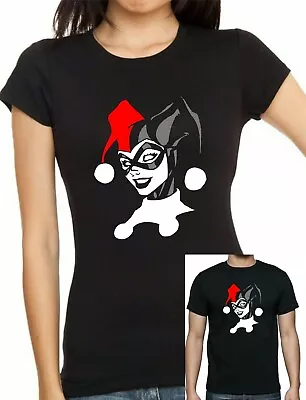 Buy DC HARLEY QUINN T-Shirt. Unisex Or Women's Fitted Tee Printed Cotton Comic Movie • 22.99£