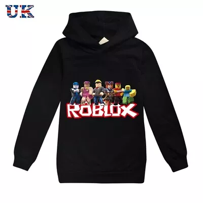 Buy Kids ROBLOX Long Sleeve Hoodie Boy Girls Hooded Pullover Jumper Tops Sweatshirt • 11.95£