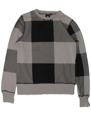 Buy VANS Boys Sweatshirt Jumper 13-14 Years Medium Grey Check Cotton TE06 • 10.24£