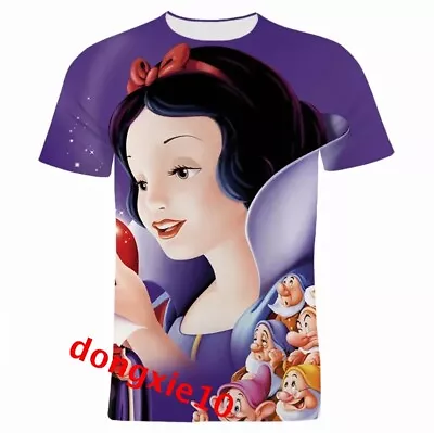 Buy Womens Girls Disney Snow White 3D T-shirt Casual Short Sleeve Tee Tops Pullover • 11.99£