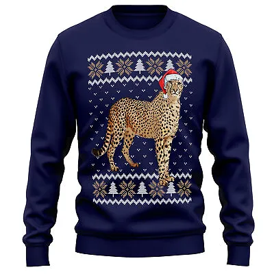 Buy Cheetah Gift Christmas Sweatshirt Wildlife Animal Him Or Her Xmas Jumper Unisex • 24.99£