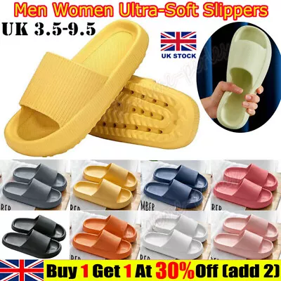 Buy Unisex Sandals Ultra-Soft Slippers Extra Cloud Shoes Anti-Slip PILLOW-SLIDES • 6.79£