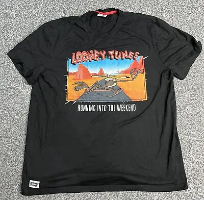 Buy Looney Tunes George Mens Black T-Shirt Size XL • 7.99£