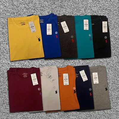 Buy Ex Ralph Lauren Mens Adult Short Sleeve T Shirt 100% Cotton Crew Neck Slim Tee • 18.99£