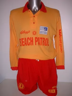 Buy Queensland Vintage Beach Patrol M Australia Kelloggs Shirt Shorts Fancy Dress • 49.99£