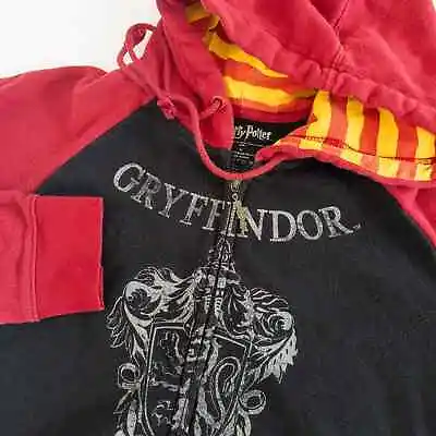 Buy Harry Potter Gryffindor House Women’s XL Black Yellow Red Full Zip Hoodie • 13.25£