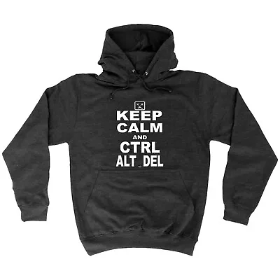 Buy Keep Calm And Ctrl Alt Del - Novelty Mens Womens Clothing Funny Hoodies Hoodie • 17.95£