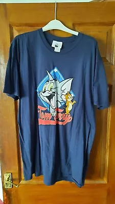 Buy Tom And Jerry T.shirt Xl Navy Blue Colour.only Worn Once • 5£