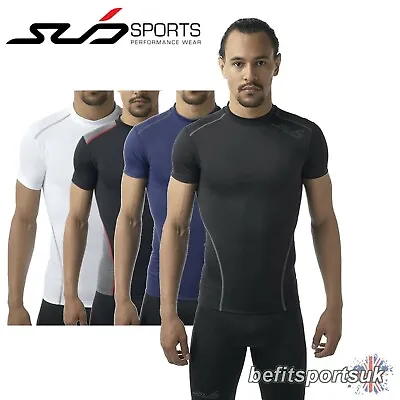 Buy Short Sleeve Compression Base-layer Top Mens Sub Sports Dual Heat Dri T-shirt • 13.95£