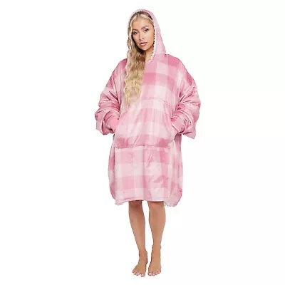 Buy Hoodie Blanket Oversized Hoodie Sherpa Fleece Giant Big Hooded Sweatshirt Adults • 14.99£