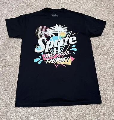 Buy Sprite T-Shirt Medium Black Cotton Mens • 14.99£