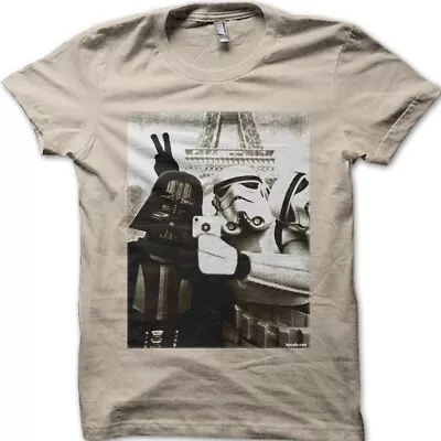 Buy Star Wars StormTrooper And Darth Vader Selfie Paris T-shirt 9773 • 13.95£