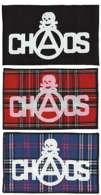 Buy Chaos Skull PUNK ROCK Sew-on Patch Original 1977 TARTAN Anarchist SEDITIONARIES • 3.20£