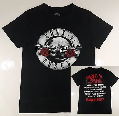 Buy RARE Men's Official Guns N Roses 2023 European Was Here Tour T-shirt Black Small • 43.99£