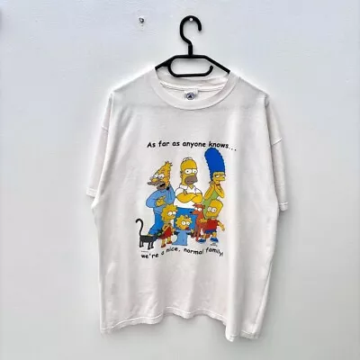 Buy Vintage The Simpsons 2002 White T-shirt Large Delta • 34.99£