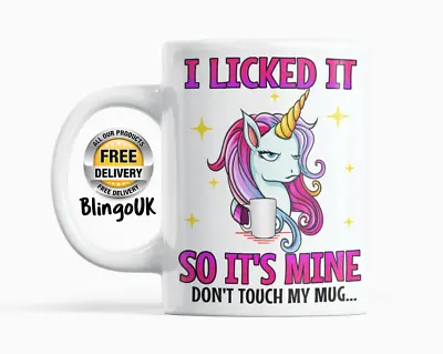 Buy Funny Mug Unicorn Licked It Adult Humour Secret Santa Christmas Birthday Gift • 9.99£