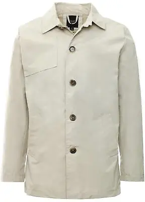 Buy Brave Soul Mens Trench Coat Mac Black Jacket Buttoned Lightweight Summer Lined • 29.99£