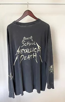 Buy Metallica Birth School Metallica Death Long Sleeve Tshirt Pushead, Heavy Metal • 170£