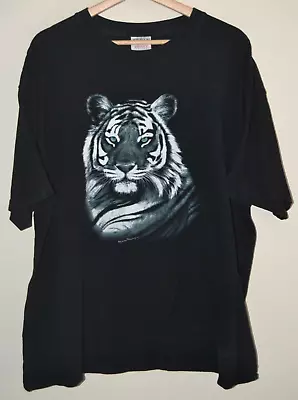 Buy Vintage Mens Gildan Tiger Print Pollyanna Pickering T-Shirt Size XL • 18.25£